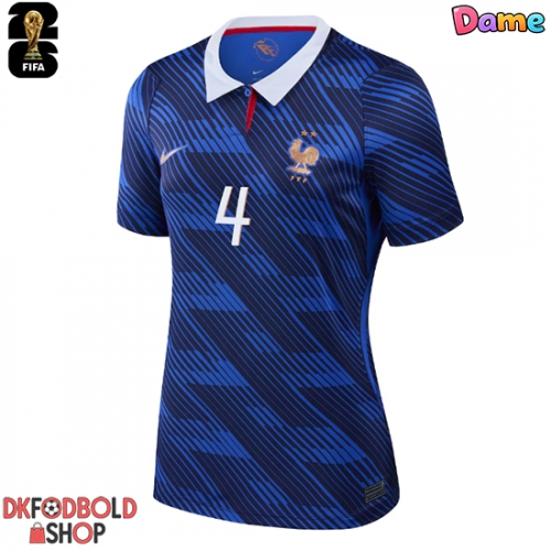 Frankrig Dayot Upamecano #4 Hjemmebanetrøje Dame VM 2026 Kort ærmer